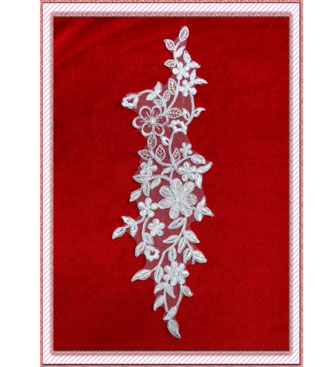 embroidered lace flower