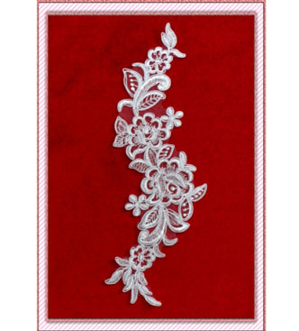 embroidered lace flower